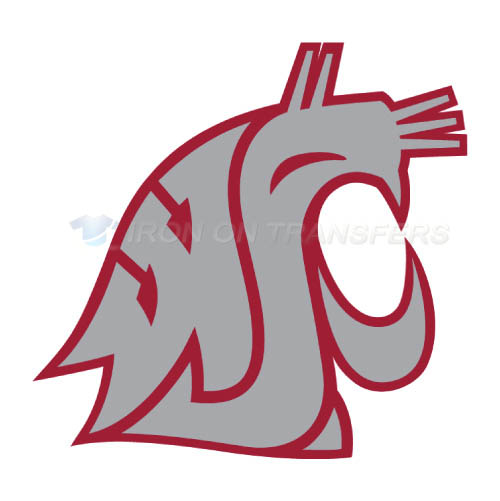 Washington State Cougars Logo T-shirts Iron On Transfers N6912 - Click Image to Close